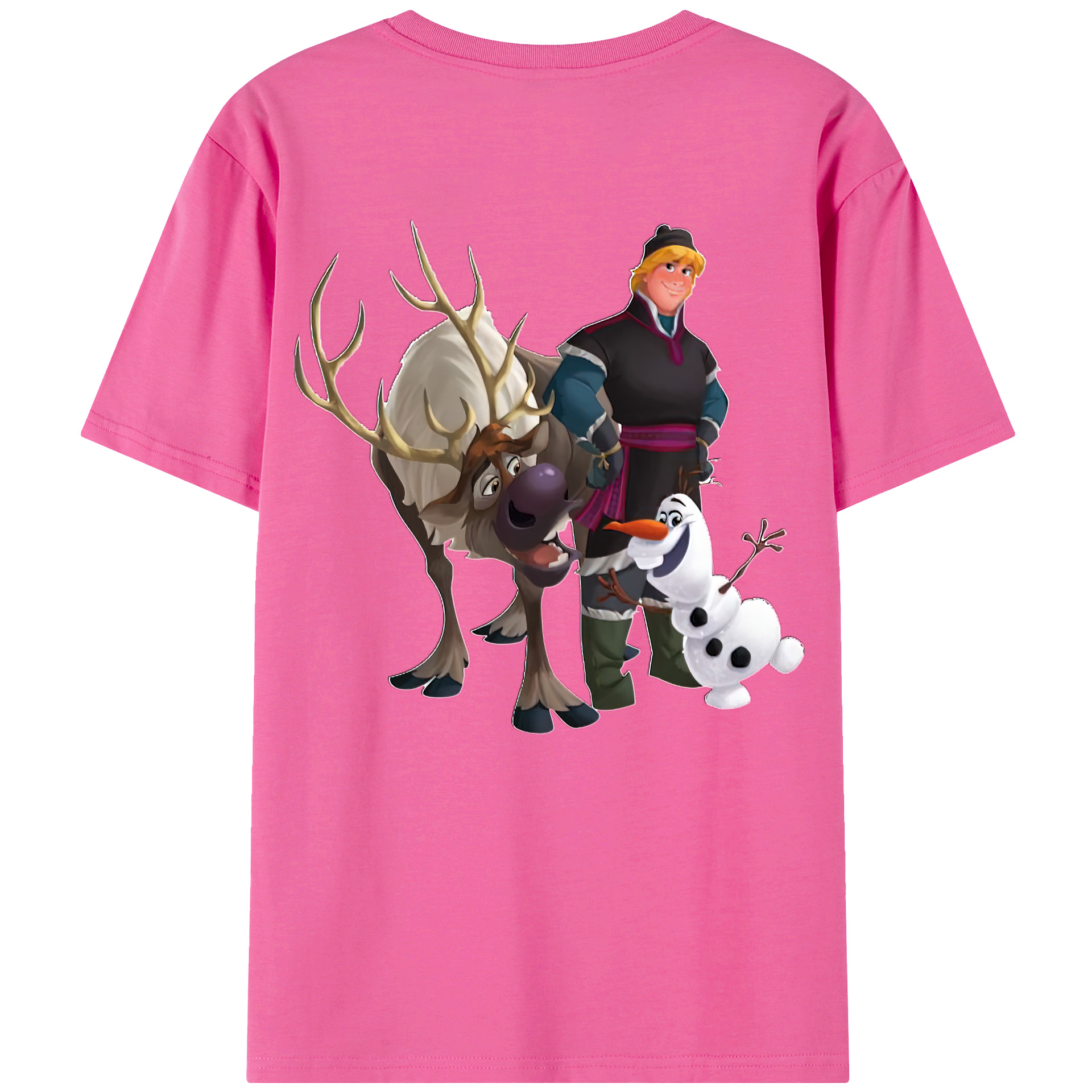 （画像用） アナと雪の女王 アンナ エルサ Frozen Anna Elsa レディース半袖Tシャツ(バックプリント)